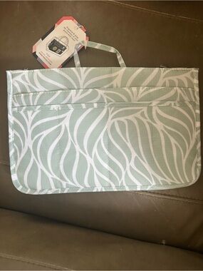 Periea Handbag Organizer LARGE Single Insert Seafoam Waves Leaf Print